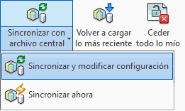 Sincronizar con archivo central y modificar la configuración